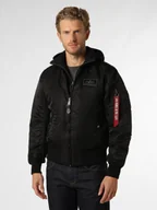 Kurtki męskie - Alpha Industries Kurtka męska Mężczyźni Sztuczne włókno czarny jednolity, S - miniaturka - grafika 1