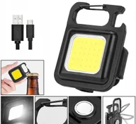 Latarki - Mini Latarka Kieszonkowa Brelok Led Cob Usb 6W - miniaturka - grafika 1