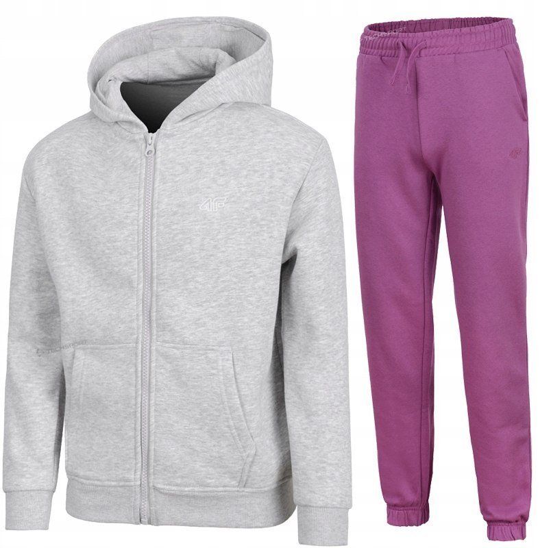 4F OCIEPLANY DZIEWCZÄCY DRES KOMPLET BLUZA SPODNIE / rozm 152