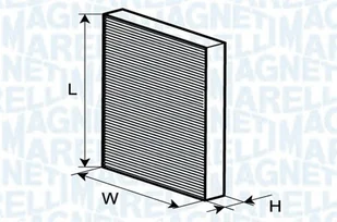 Filtr kabinowy MAGNETI MARELLI BCF184 CU2433 - Filtry kabinowe - miniaturka - grafika 1