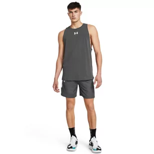 Męskie spodenki do koszykówki Under Armour UA Baseline Short - szare - UNDER ARMOUR - Spodnie sportowe męskie - miniaturka - grafika 1