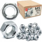 Śruby i nakrętki - Nakrętka sześciokątna M5 6-kątna metryczna DIN 934 ocynk kl. 8 5kg - miniaturka - grafika 1