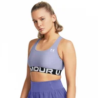 Bielizna sportowa damska - Biustonosz treningowy Under Armour UA HG Authentics Mid Branded - fioletowy - UNDER ARMOUR - miniaturka - grafika 1