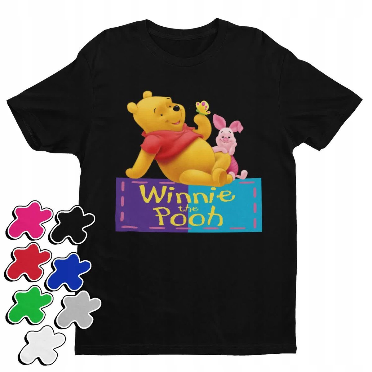 Koszulka T-Shirt Dziecięca Z Nadrukiem Kubuś Puchatek Misia Miś -M 134-140