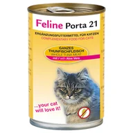 Mokra karma dla kotów - Korzystny zestaw Feline Porta 21, 12 x 400 g - Tuńczyk z aloesem - miniaturka - grafika 1