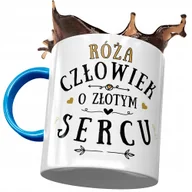 Kubki - Kubek Błękitny Dla Róży Koleżanki Żony Prezent z Nadrukiem ze Zdjęciem+ Opakowanie na prezent (wzór 01) - miniaturka - grafika 1