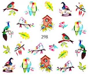 Naklejki wodne na paznokcie - nr 298 - Ozdoby do paznokci - miniaturka - grafika 1