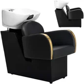 Myjki fryzjerskie - Myjnia myjka fryzjerska barberska Zane do salonu fryzjerskiego barberskiego ruchoma ceramiczna misa armatura bateria słuchawka - miniaturka - grafika 1