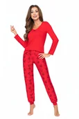 Piżamy damskie - Piżama Mika Red - miniaturka - grafika 1