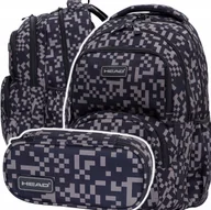 Plecaki - Zestaw 2w1 Grey Bricks plecak, piórnik - miniaturka - grafika 1