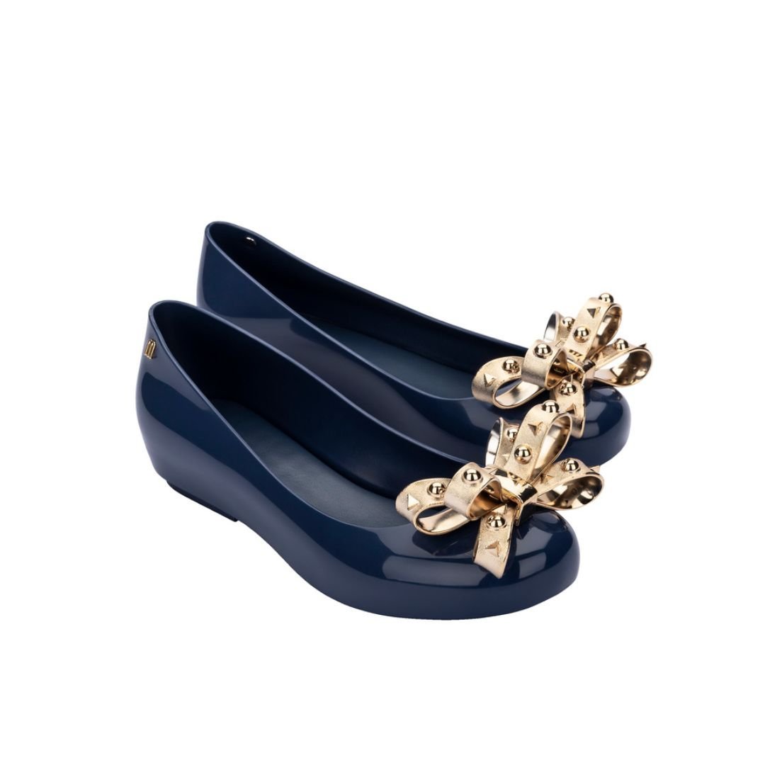 Melissa Dora III Ad Blue Gold Baleriny Damskie Z Kokardką Granatowe 38