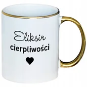 Kubki - KUBEK ZŁOTY ELIKSIR CIERPLIWOŚCI PREZENT DLA NAUCZYCIELA DO BIURA SZEFOWEJ - miniaturka - grafika 1