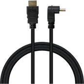 Kable - Kabel DPM HDMI to HDMI wtyk kątowy 1.5 m czarny (BMHDMI15A) (5900672655230) - miniaturka - grafika 1