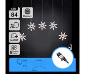 Lampy ogrodowe - Aigostar - Zewnętrzny łańcuch świąteczny LED, 70 diod LED/230V, 1,2x1m, IP44, zimne białe światło, motyw płatków śniegu - miniaturka - grafika 1
