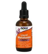Układ nerwowy - NOW Foods Melatonin Liquid 59ml Zasypianie Lepszy Sen - miniaturka - grafika 1