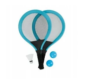 Euro-Trade Rakietki +akcesoria 28x51x3 w siatce MC - Zabawki i gry sportowe - miniaturka - grafika 1