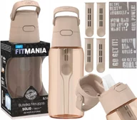 Butelki filtrujące - 4x filtr + butelka filtrująca Dafi Solid FitMania 0,5 cappuccino naklejki - miniaturka - grafika 1