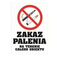Przybory szkolne - Naklejka 150X200 Zakaz Palenia Na Terenie Całego Obiektu - miniaturka - grafika 1