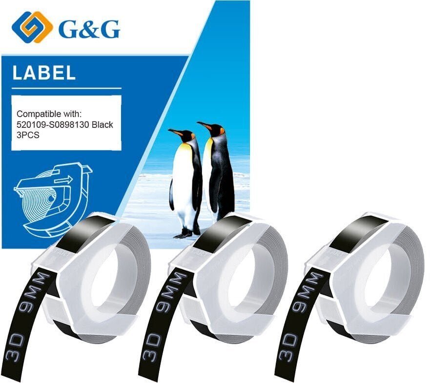 G&G Taśma tłocząca czarna 3x 20622