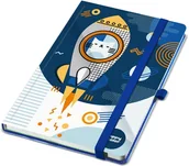 Notesy i bloczki - Happy Color GDD Notes Space Kot A5/96K - miniaturka - grafika 1