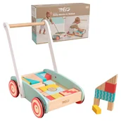 Chodziki - Owl & Fox Drewniany Chodzik Z Klockami Jeździk Montessori - miniaturka - grafika 1