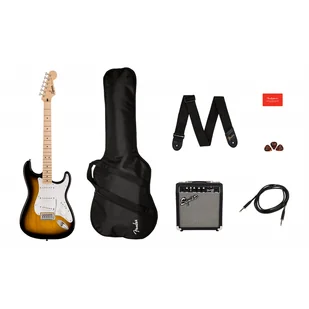 Squier Sonic Stratocaster Pack Maple Fingerboard 2-Color Sunburst Gig Bag 10G 230V EU - Gitary elektryczne - miniaturka - grafika 2