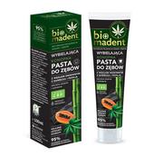 Pasty do zębów - Bio Madent Bio Madent - Konopna Pasta do zębów z węglem drzewnym z bambusa i papają wybielająca 100ml - miniaturka - grafika 1