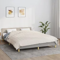 Koce - Vidaxl Koc Obciążeniowy, Kremowy, 220X235 Cm, 11 Kg, Tkanina - miniaturka - grafika 1