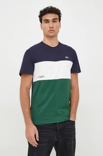 Koszulki męskie - Lacoste t-shirt bawełniany z nadrukiem - grafika 1