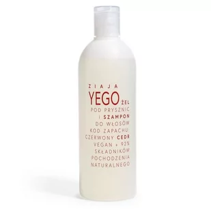 Ziaja Yego Vegan żel pod prysznic i szampon do włosów kod zapachu: czerwony cedr 400ml - Szampony dla mężczyzn - miniaturka - grafika 1