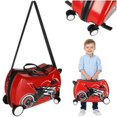 Walizki - Walizka podróżna dla dzieci na kółkach bagaż podręczny motor - miniaturka - grafika 1