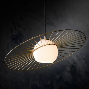 Sigma Druciana lampa wisząca czarno złota Sol 1 punktowa szklana kula 32037 - 32037 - Lampy sufitowe - miniaturka - grafika 2