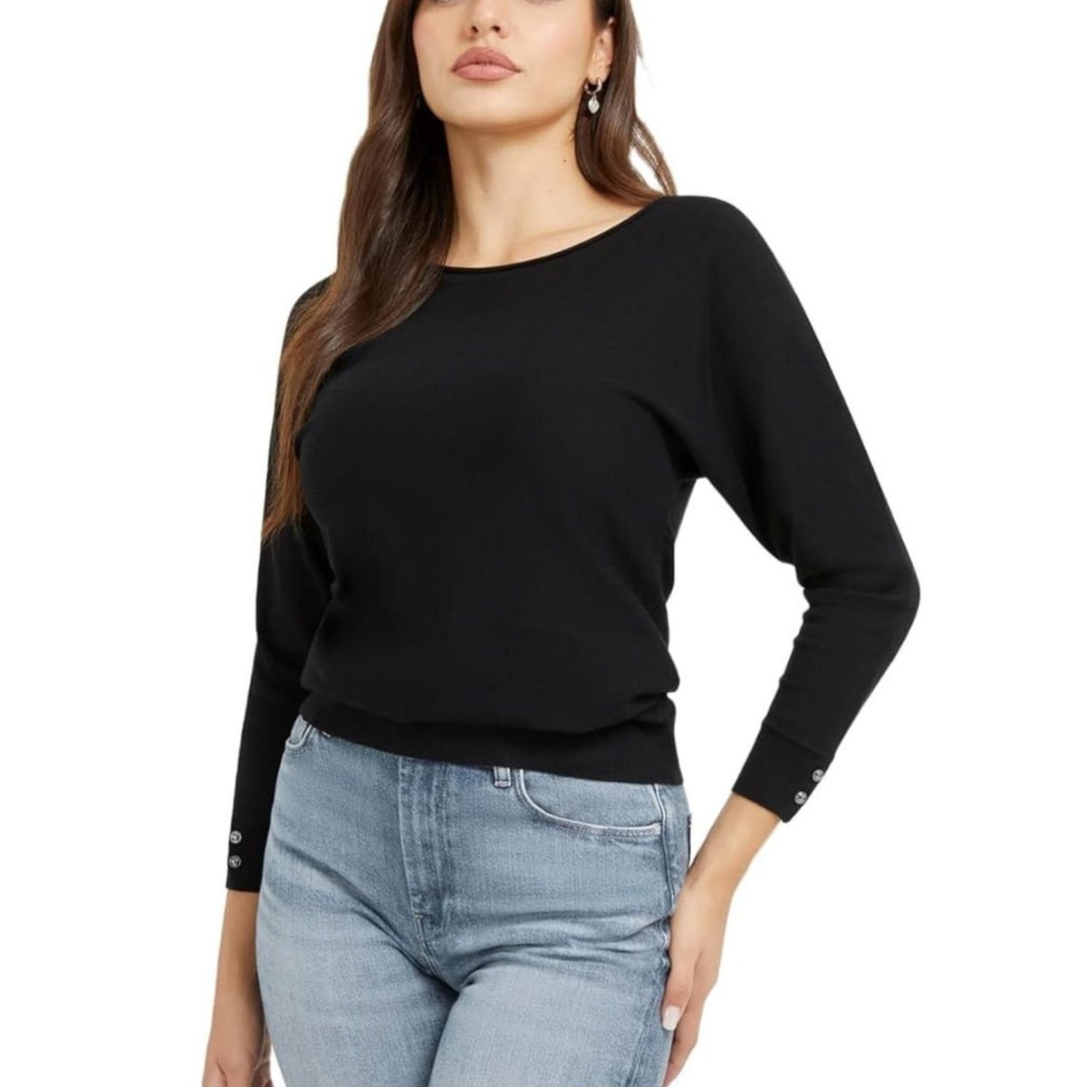 Sweter damski Guess czarny klasyczny-M