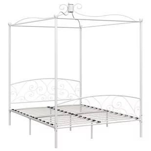 Lumarko Rama łóżka z baldachimem, biała, metalowa, 160 x 200 cm - Łóżka Lumarko Rama łóżka z baldachimem, biała, metalowa, 160 x 200 cm - Łóżka - miniaturka - grafika 3