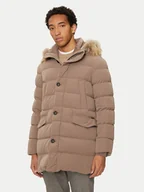 Kurtki męskie - Hetregó Kurtka puchowa Parker 8N436M Beżowy Regular Fit - miniaturka - grafika 1