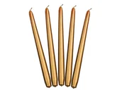 Gadżety dla niej i dla niego - PartyDeco Świeca stożkowa, metalik, złota 10 sztuk - miniaturka - grafika 1