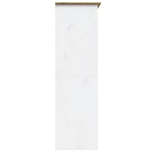Szafa BODO, biało-brązowa, 151,5x52x176,5 cm, drewno sosnowe Lumarko! - Meble do przedpokoju - miniaturka - grafika 3