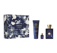 Zestawy perfum męskich - Versace Dylan Blue Pour Homme woda toaletowa spray 100 ml + 5 ml + żel pod prysznic 150 ml - miniaturka - grafika 1