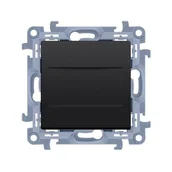 Inne akcesoria elektryczne - SIMON10 Zaślepka ramki (moduł). Mocowanie za pomocą łapek lub wkrętów; czarny mat - miniaturka - grafika 1