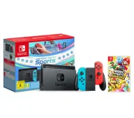 Konsole Nintendo - Nintendo Switch Joy-Con v2 Czerwono-niebieski Sports Set + Super Mario Party Jamboree + Nintendo Online 365dni - miniaturka - grafika 1