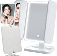 Lusterka do makijażu - Lusterko kosmetyczne Verk Lusterko kosmetyczne podświetlane led rozkładane lustro do makijażu premium Lusterko kosmetyczne podświetlane led rozkładane lustro do makijażu premium - miniaturka - grafika 1