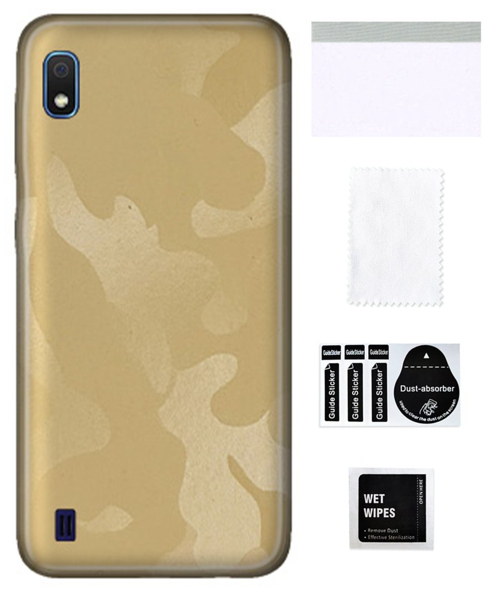 Folia ochronna do SAMSUNG GALAXY A10 na tył moro kremowy skórka trwała TPU