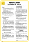 Instrukcje stanowiskowe BHP - IAB19 INSTRUKCJA BHP PRZY OBSŁUDZE PIŁY TAŚMOWEJ, PN - PŁYTA PCV 1MM; (245X350MM) - miniaturka - grafika 1