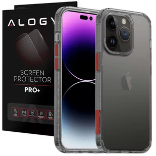 Etui na telefon Alogy Protective Case obudowa ochronna do Apple iPhone 14 Pro Czarno-przezroczyste + Szkło - Etui i futerały do telefonów - miniaturka - grafika 1