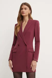 Patrizia Pepe sukienka kolor bordowy mini prosta 8A1398 A6F5 - Sukienki - miniaturka - grafika 1