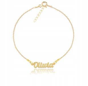 Złota bransoletka z imieniem IMIĘ OLIWIA srebro925 - Bransoletki - miniaturka - grafika 1