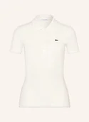 Koszulki i topy damskie - Lacoste Koszulka Polo Z Dżerseju weiss - LACOSTE - miniaturka - grafika 1