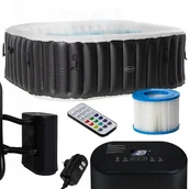 Baseny ogrodowe - Jacuzzi Basen Ogrodowy Spa Corciano Kwadratowe 180 x 66 cm Hydromasaż - miniaturka - grafika 1