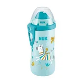 Kubki dla dzieci - NUK FLEXI CUP Zebra Kubek niekapek z silikonową słomką zmieniający kolor 12m+, 300 ml -> Wysyłka w 24h już za 3,99zł! [Odbiór w Żabce] - miniaturka - grafika 1
