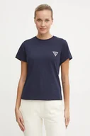 Koszulki sportowe damskie - Guess t-shirt ANN damski kolor granatowy V4BI19 J1314 - miniaturka - grafika 1